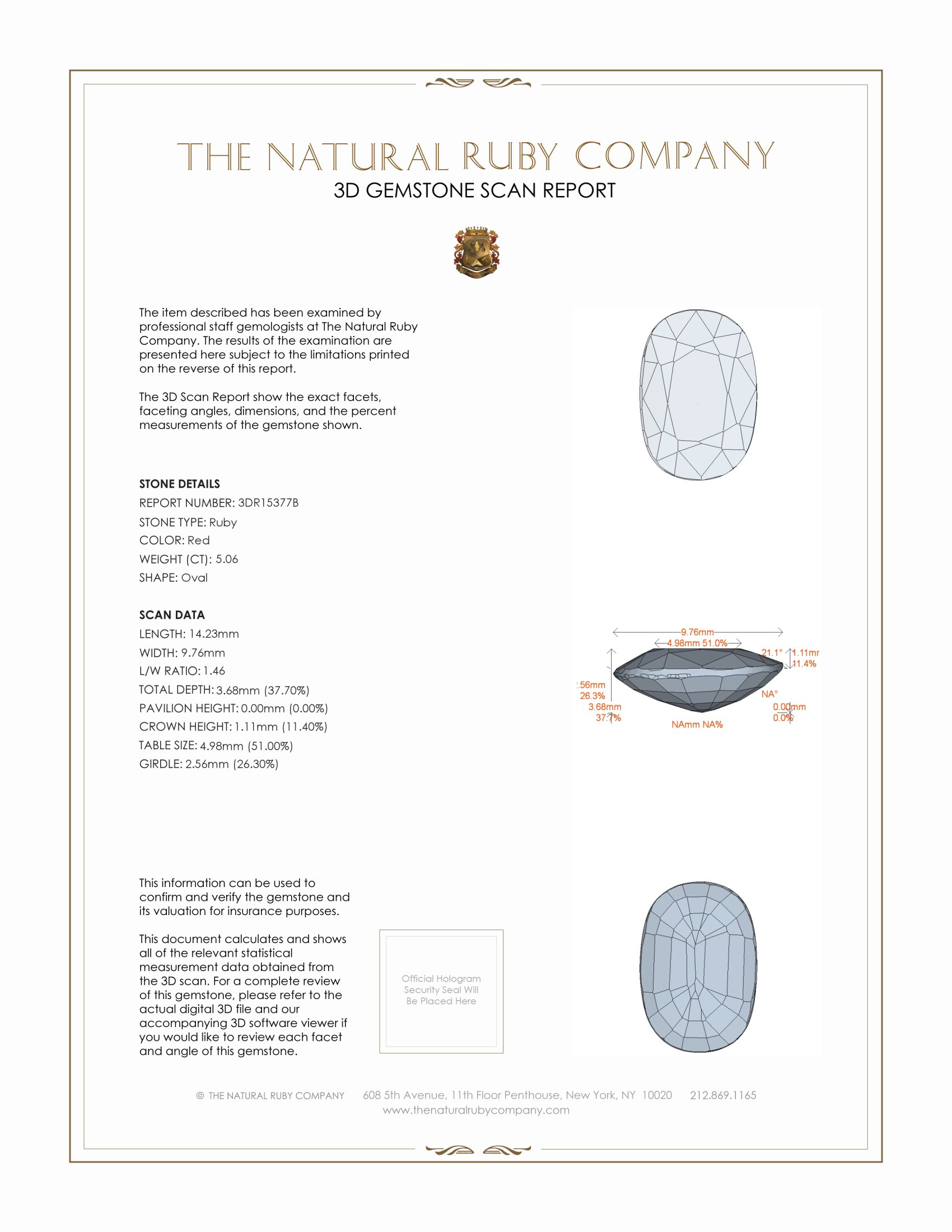 5.06 Ct. Ruby from Mozambique
