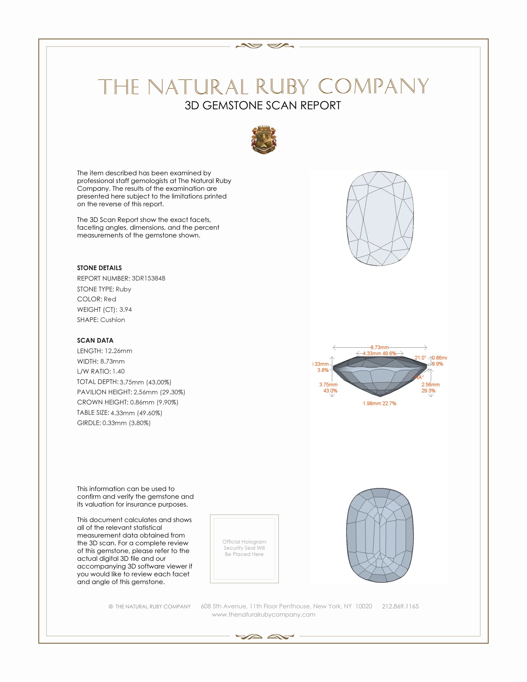 3.94 Ct. Ruby from Mozambique