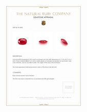3.82 Ct. Ruby from Mozambique Appraisal
