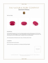 3.52 Ct. Pinkish Red Ruby from Mozambique Appraisal