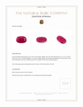 6.20 Ct. Pinkish Red Ruby from Mozambique Appraisal