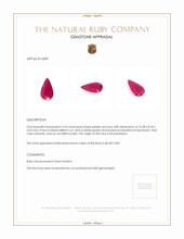 4.55 Ct. Pinkish Red Ruby from Mozambique Appraisal