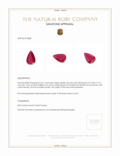 3.67 Ct. Pinkish Red Ruby from Mozambique Appraisal