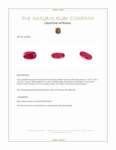 4.48 Ct. Pinkish Red Ruby from Mozambique Appraisal