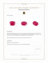 5.25 Ct. Pinkish Red Ruby from Mozambique Appraisal