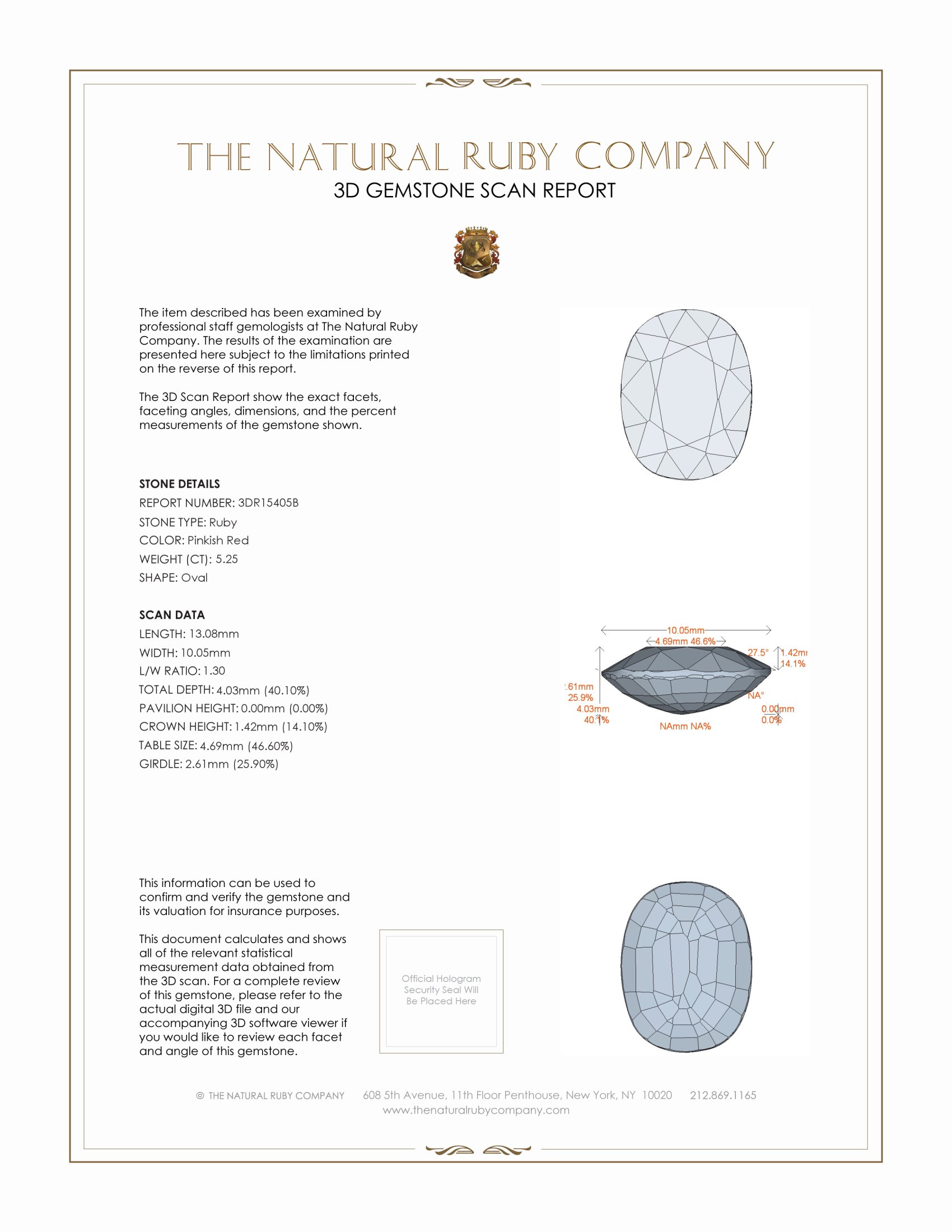 5.25 Ct. Ruby from Mozambique