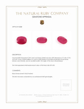 5.89 Ct. Ruby from Mozambique Appraisal