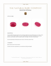 5.89 Ct. Pinkish Red Ruby from Mozambique Appraisal