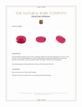 5.89 Ct. Pinkish Red Ruby from Mozambique Appraisal