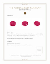 5.38 Ct. Pinkish Red Ruby from Mozambique Appraisal