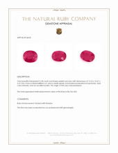 5.38 Ct. Pinkish Red Ruby from Mozambique Appraisal