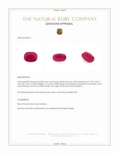 3.80 Ct. Pinkish Red Ruby from Mozambique Appraisal