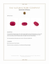 3.80 Ct. Pinkish Red Ruby from Mozambique Appraisal