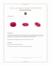 4.23 Ct. Pinkish Red Ruby from Mozambique Appraisal