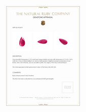 2.70 Ct. Pinkish Red Ruby from Mozambique Appraisal