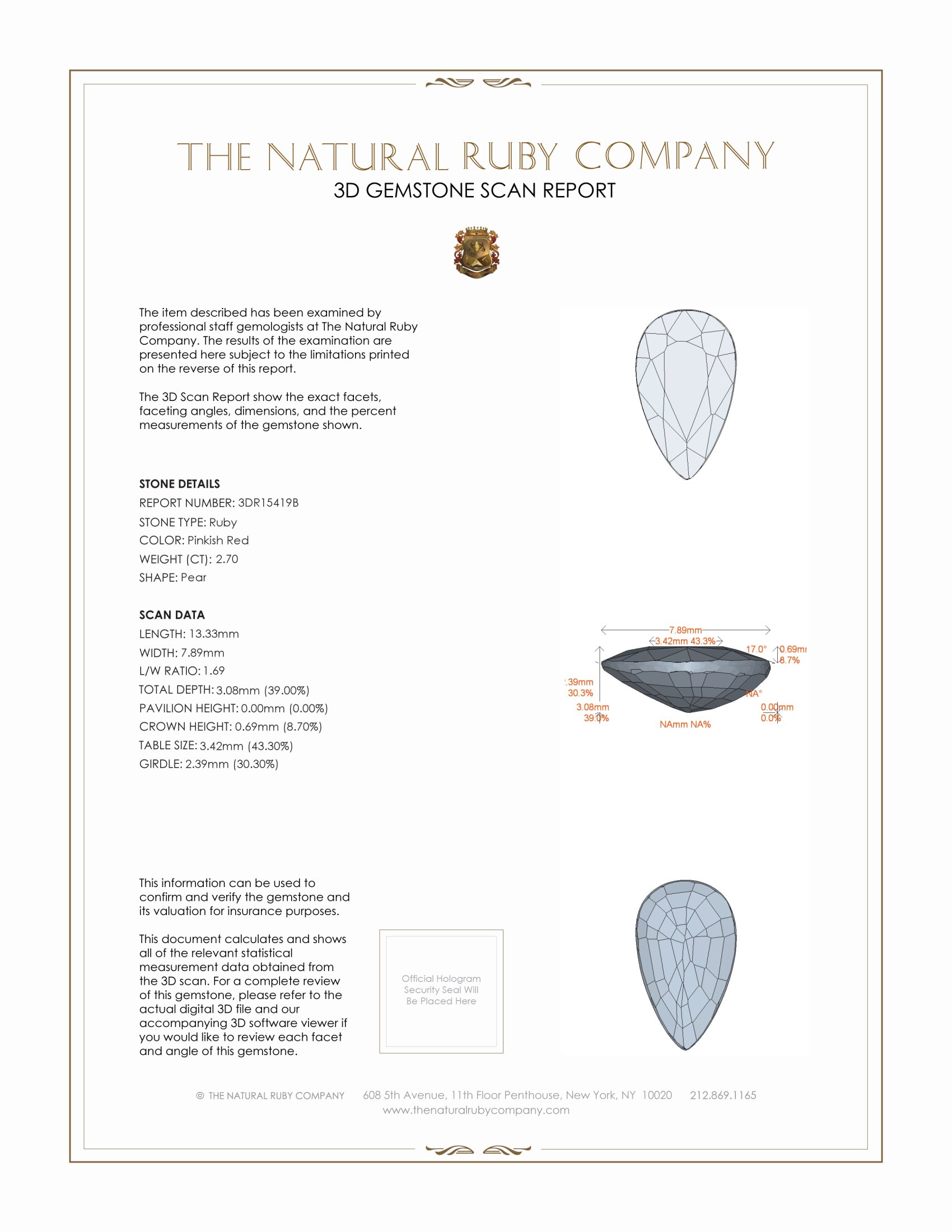 2.70 Ct. Ruby from Mozambique