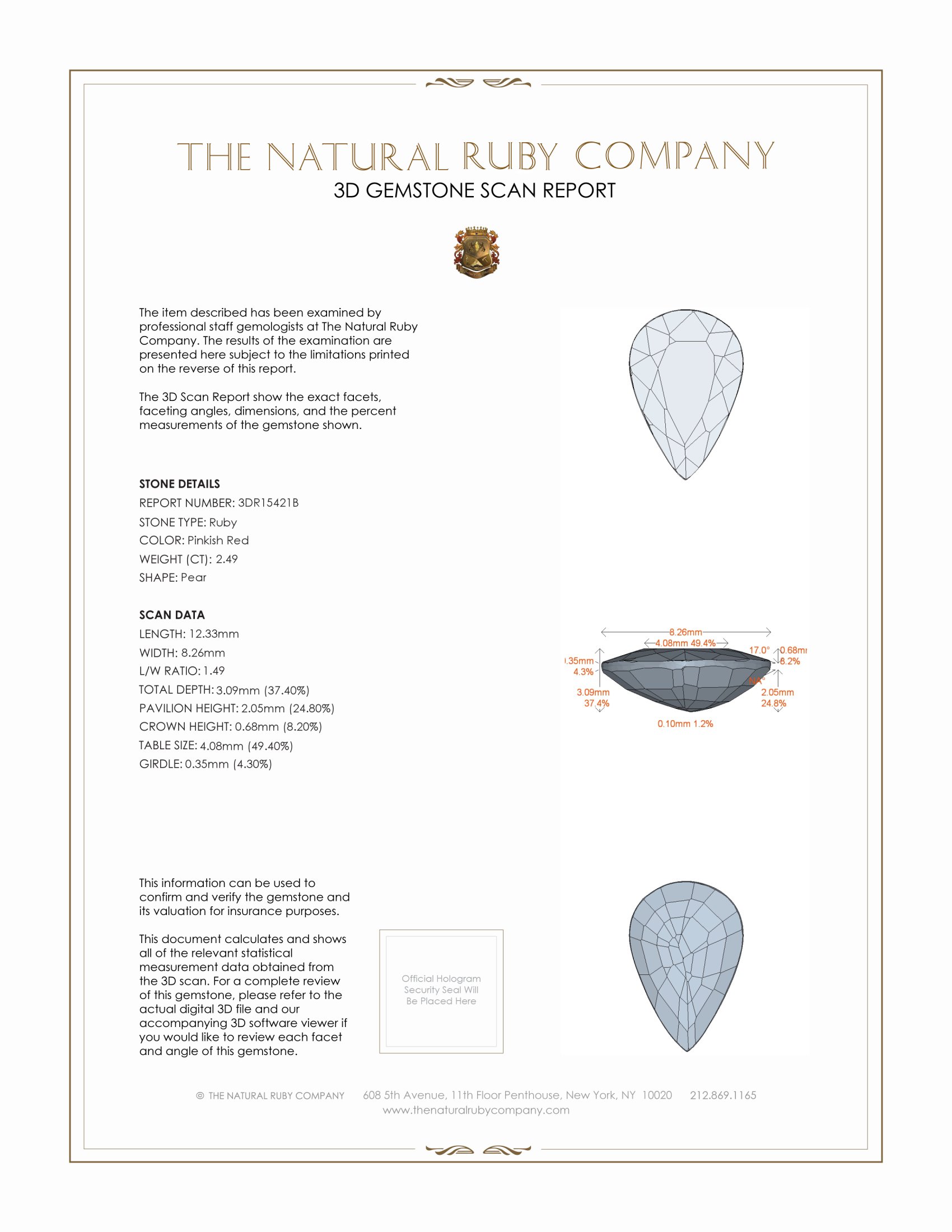 2.49 Ct. Ruby from Mozambique