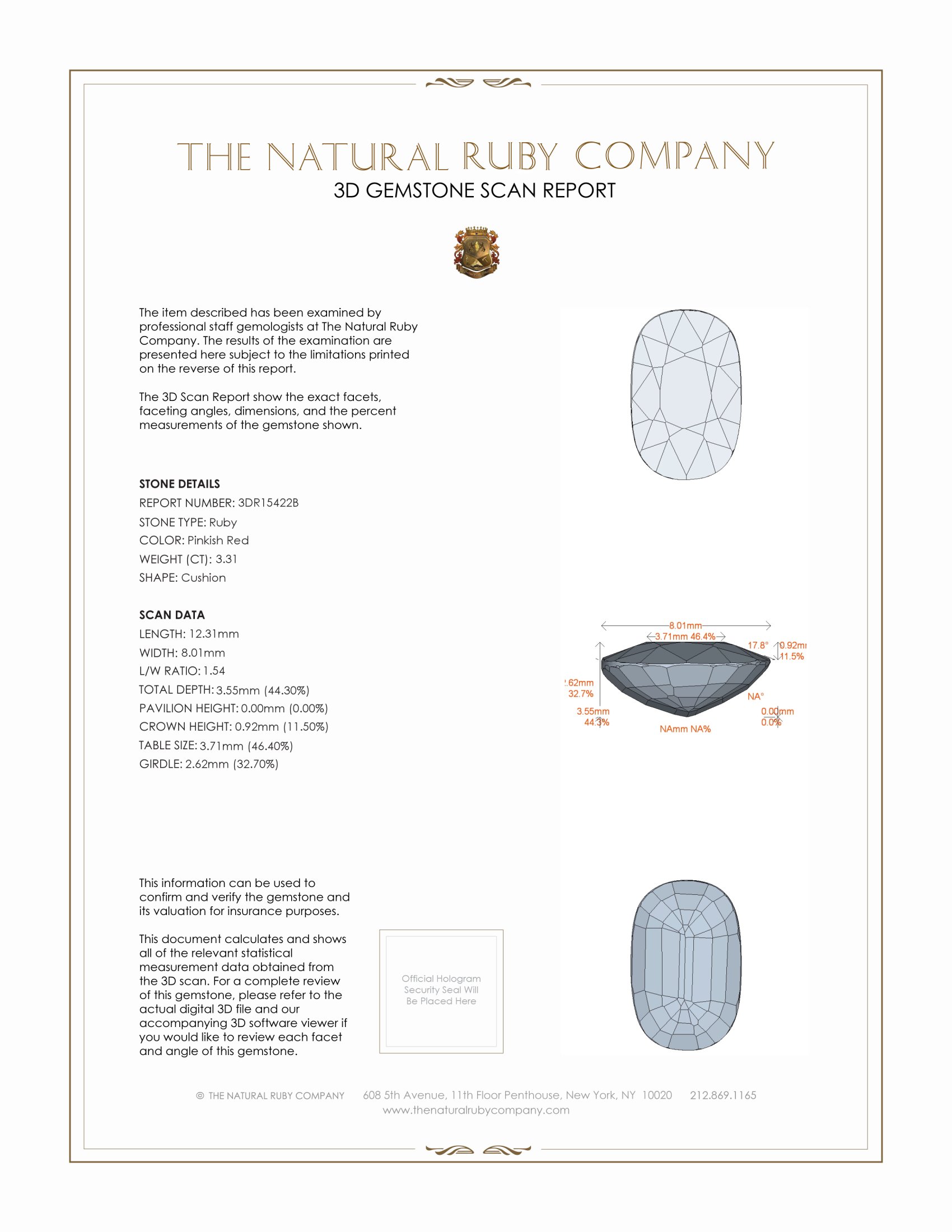 3.31 Ct. Ruby from Mozambique