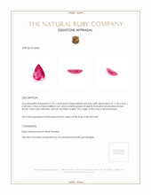 2.91 Ct. Pinkish Red Ruby from Mozambique Appraisal