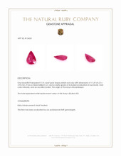 2.76 Ct. Pinkish Red Ruby from Mozambique Appraisal