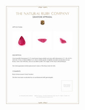 3.19 Ct. Pinkish Red Ruby from Mozambique Appraisal