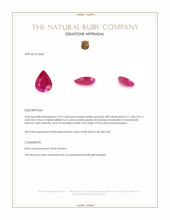 2.95 Ct. Pinkish Red Ruby from Mozambique Appraisal