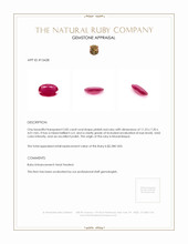 2.85 Ct. Pinkish Red Ruby from Mozambique Appraisal