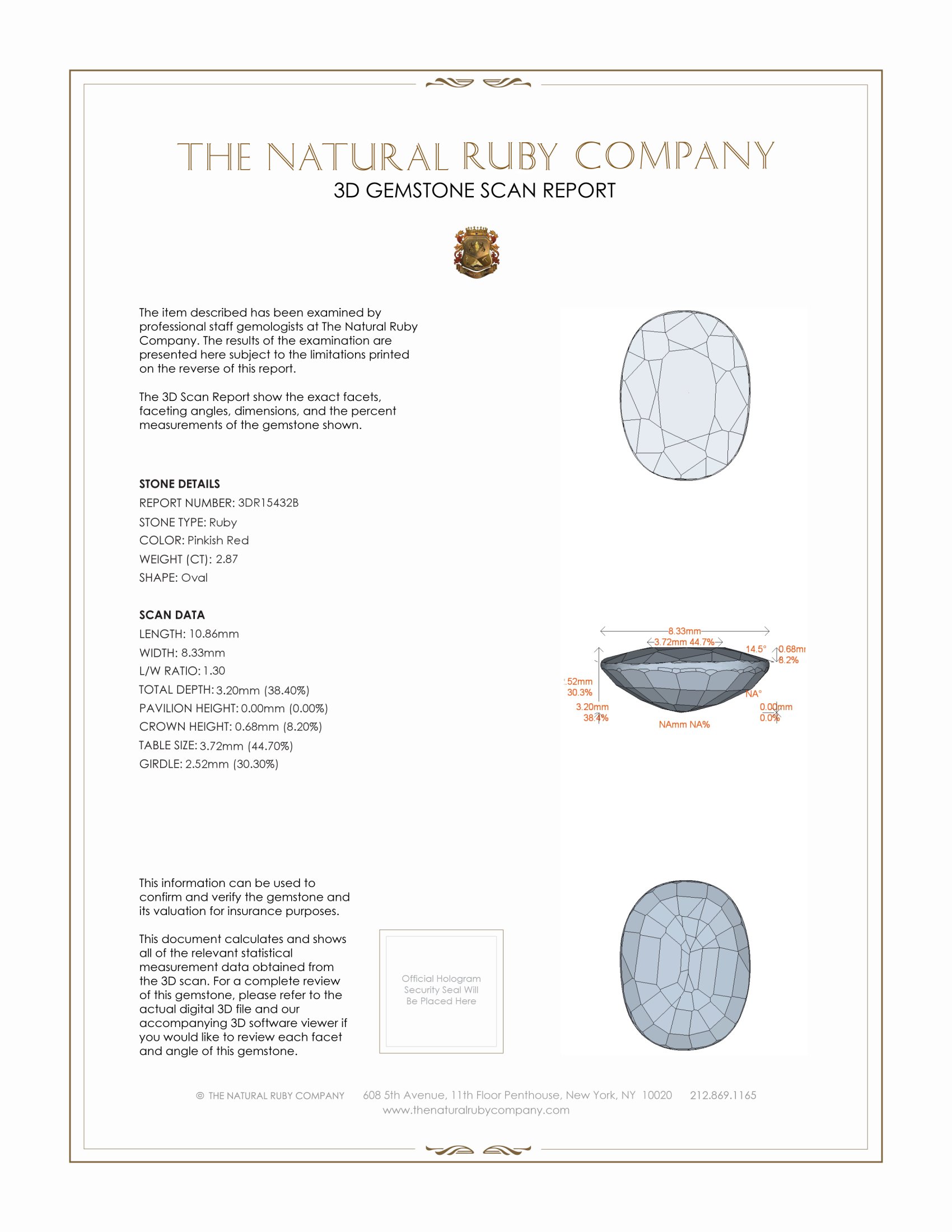 2.87 Ct. Ruby from Mozambique