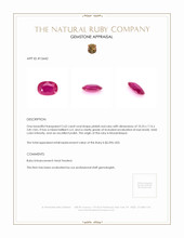 2.62 Ct. Pinkish Red Ruby from Mozambique Appraisal