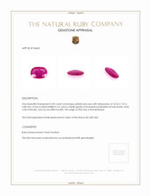 2.05 Ct. Pinkish Red Ruby from Mozambique Appraisal