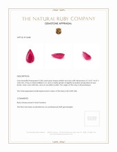 5.08 Ct. Pinkish Red Ruby from Mozambique Appraisal