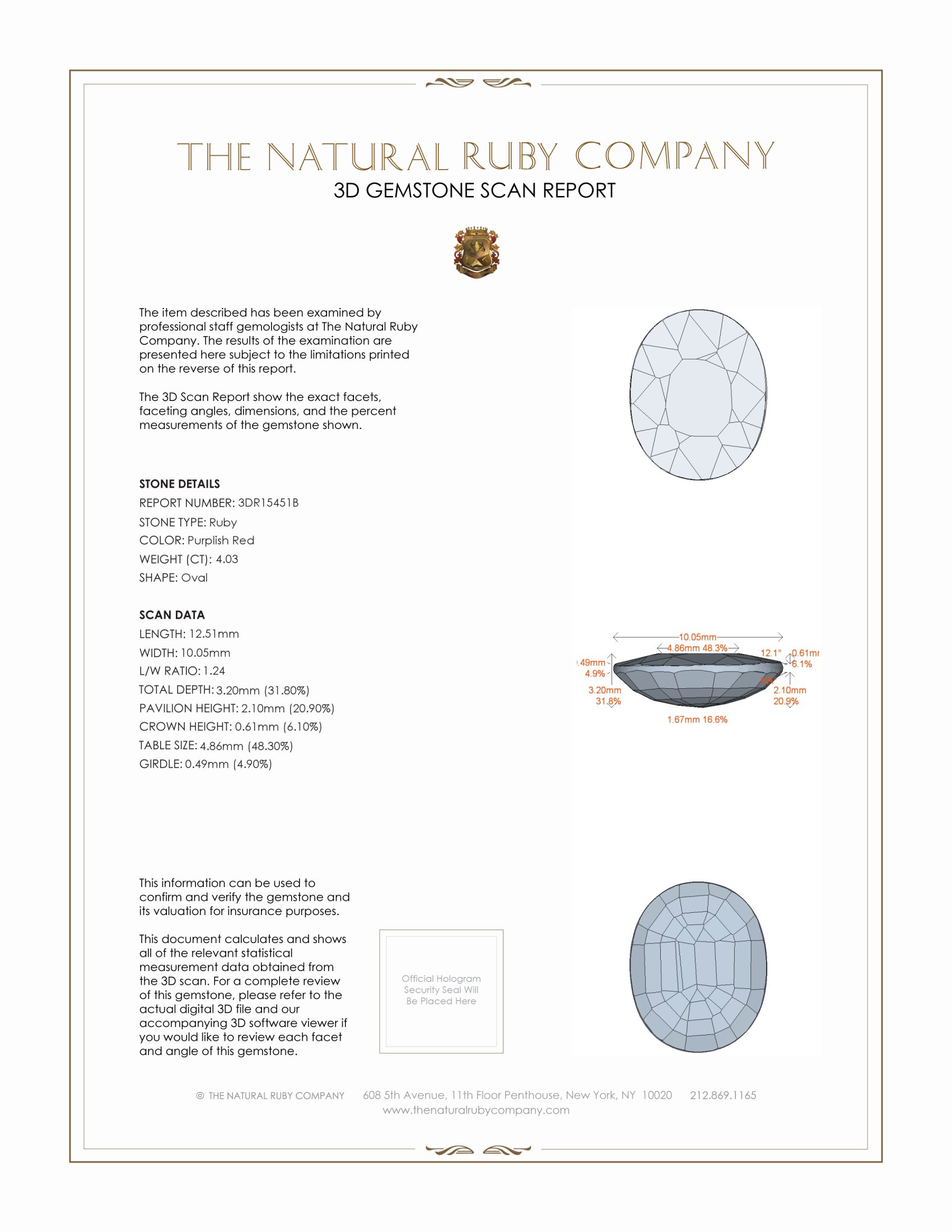 4.03 Ct. Ruby from Mozambique