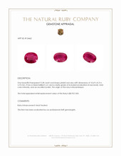 3.28 Ct. Pinkish Red Ruby from Mozambique Appraisal