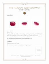 3.25 Ct. Pinkish Red Ruby from Mozambique Appraisal