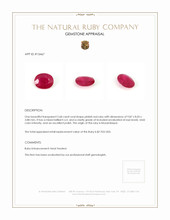 2.68 Ct. Pinkish Red Ruby from Mozambique Appraisal