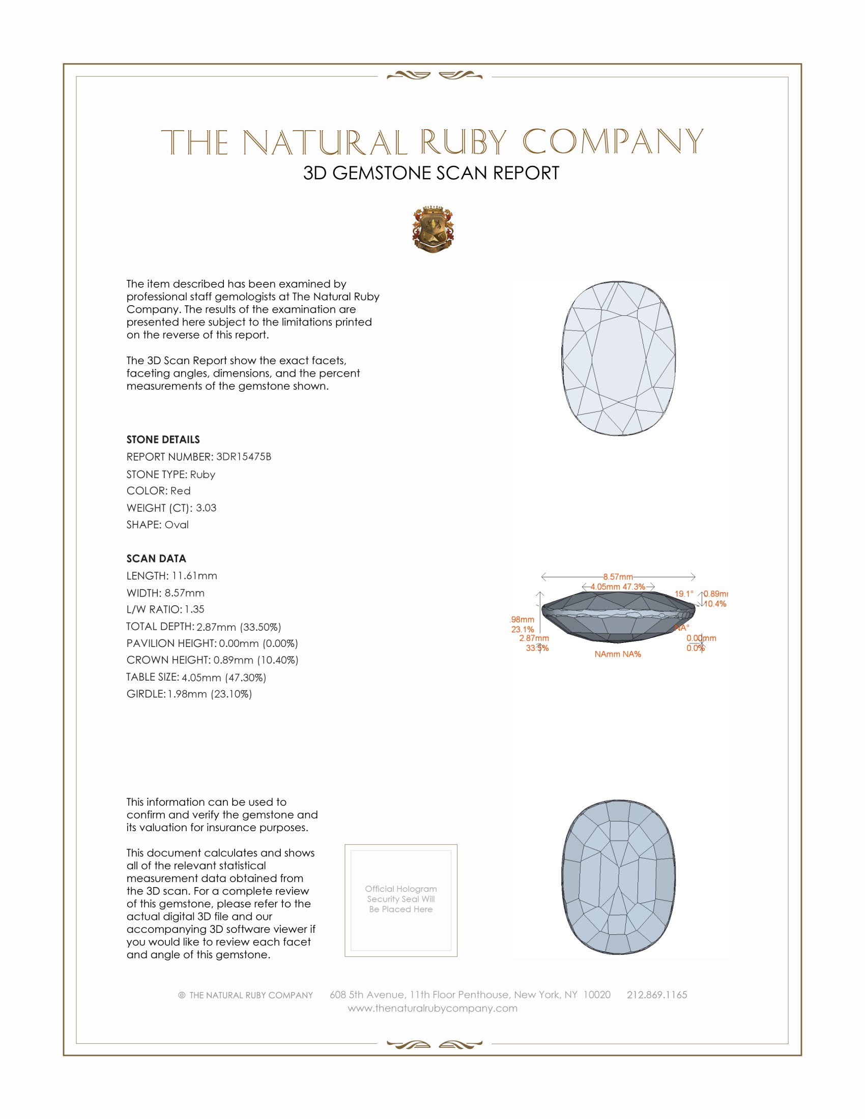 3.03 Ct. Ruby from Mozambique