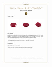3.16 Ct. Ruby from Mozambique Appraisal