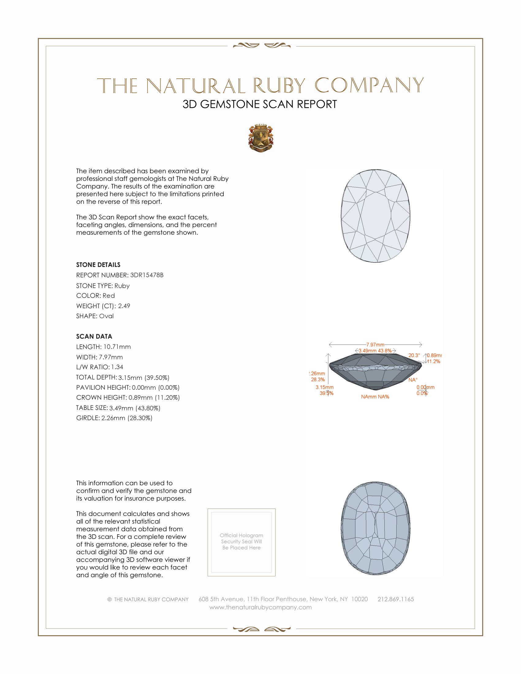 2.49 Ct. Ruby from Mozambique