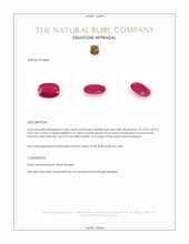 3.86 Ct. Pinkish Red Ruby from Mozambique Appraisal