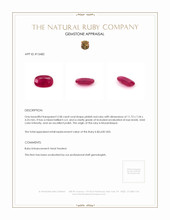3.58 Ct. Pinkish Red Ruby from Mozambique Appraisal