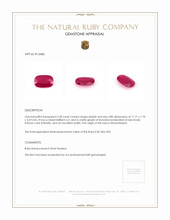 3.38 Ct. Pinkish Red Ruby from Mozambique Appraisal