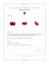 4.05 Ct. Pinkish Red Ruby from Mozambique Appraisal