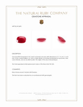 3.36 Ct. Ruby from Mozambique Appraisal