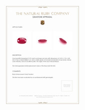 2.92 Ct. Ruby from Mozambique Appraisal