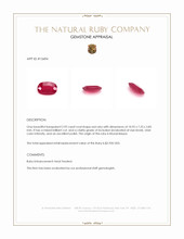 2.92 Ct. Ruby from Mozambique Appraisal