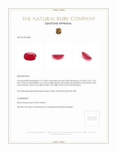 2.73 Ct. Ruby from Mozambique Appraisal