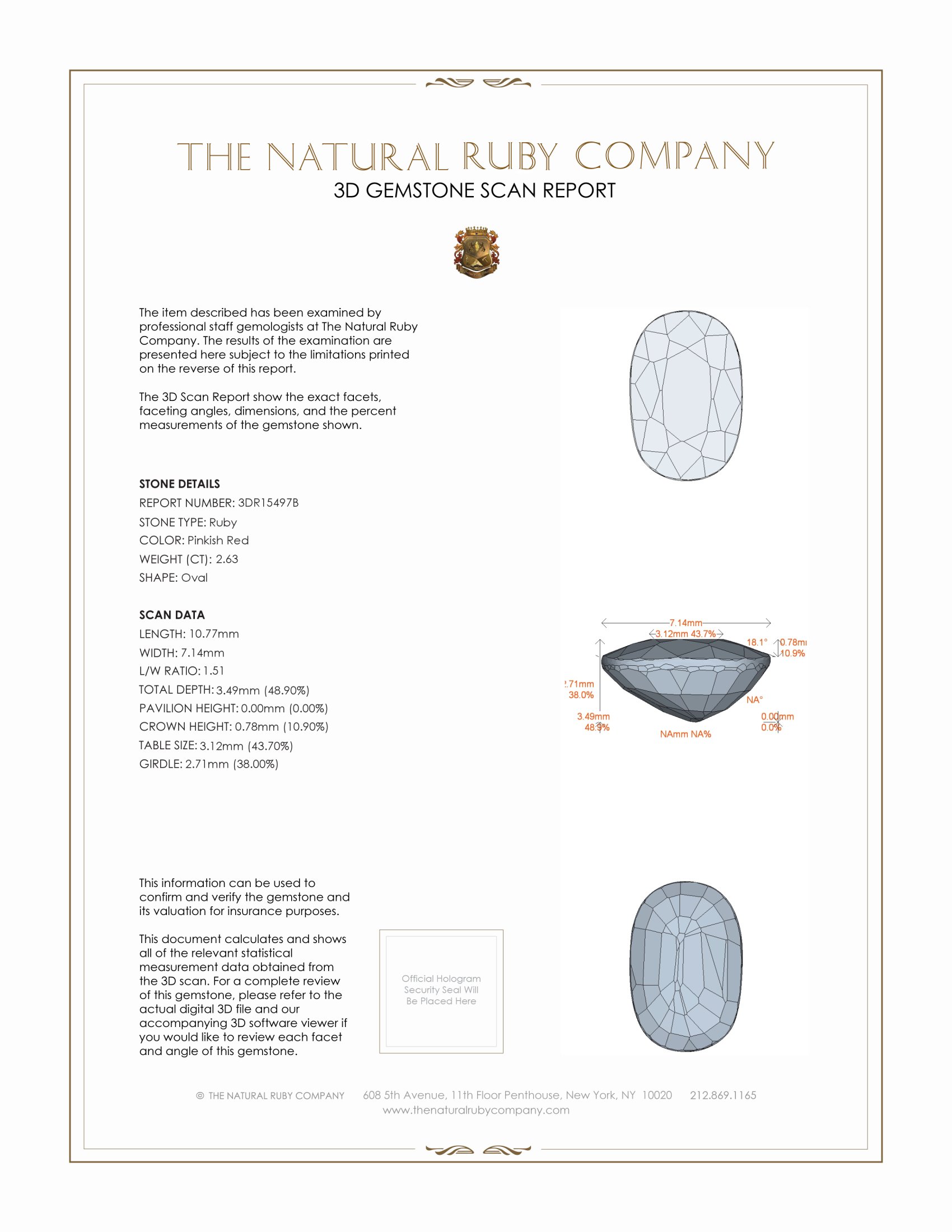 2.63 Ct. Ruby from Mozambique