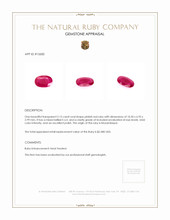 2.15 Ct. Ruby from Mozambique Appraisal