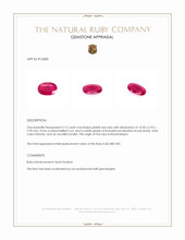 2.15 Ct. Pinkish Red Ruby from Mozambique Appraisal