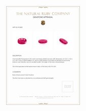 2.30 Ct. Ruby from Mozambique Appraisal